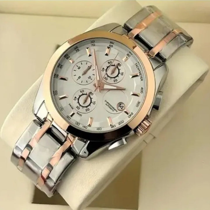 The Executive Chronograph: Dual-Tone Precision & Technical Mastery