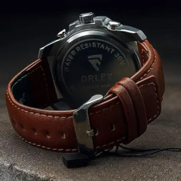 The Vanguard Navigator: Industrial Chronograph & Leather Fusion
