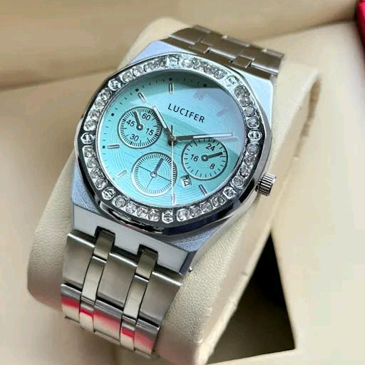 The Radiant Horizon: Crystal Bezel & Nautical-Tone Elegance