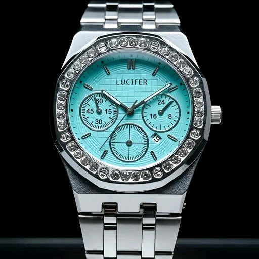 The Radiant Horizon: Crystal Bezel & Nautical-Tone Elegance