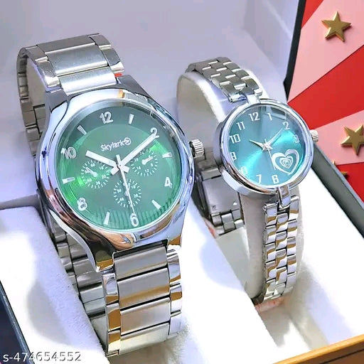 The Emerald Couple: Modern Multi-Dial & Heart-Accent Duo