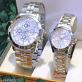 The Executive Duo: Matching Chronograph-Style Couple’s Set