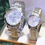 The Executive Duo: Matching Chronograph-Style Couple’s Set